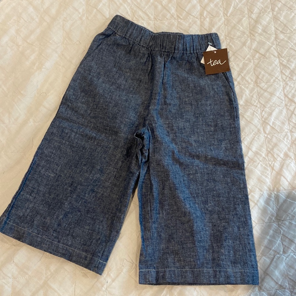 Tea denim crop pant